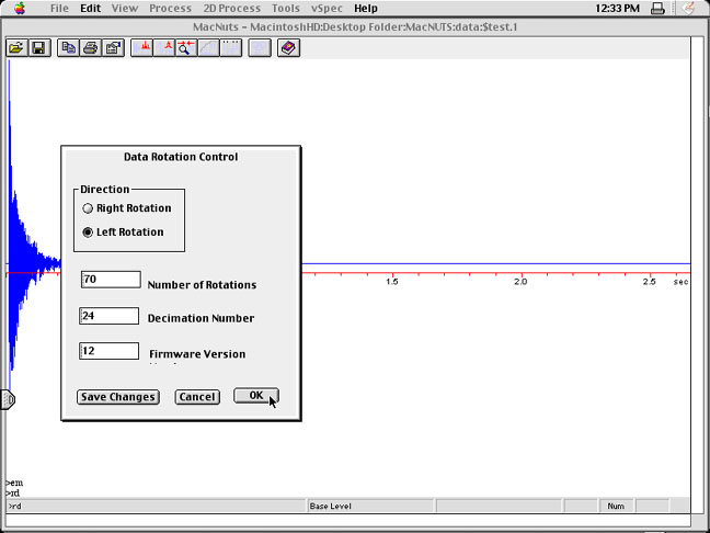 NUTS Screen: Bruker Digital Data Correction